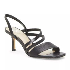 Vince Camuto Womens Savesha Leather Strappy Heeled Sandals Black Size 10M